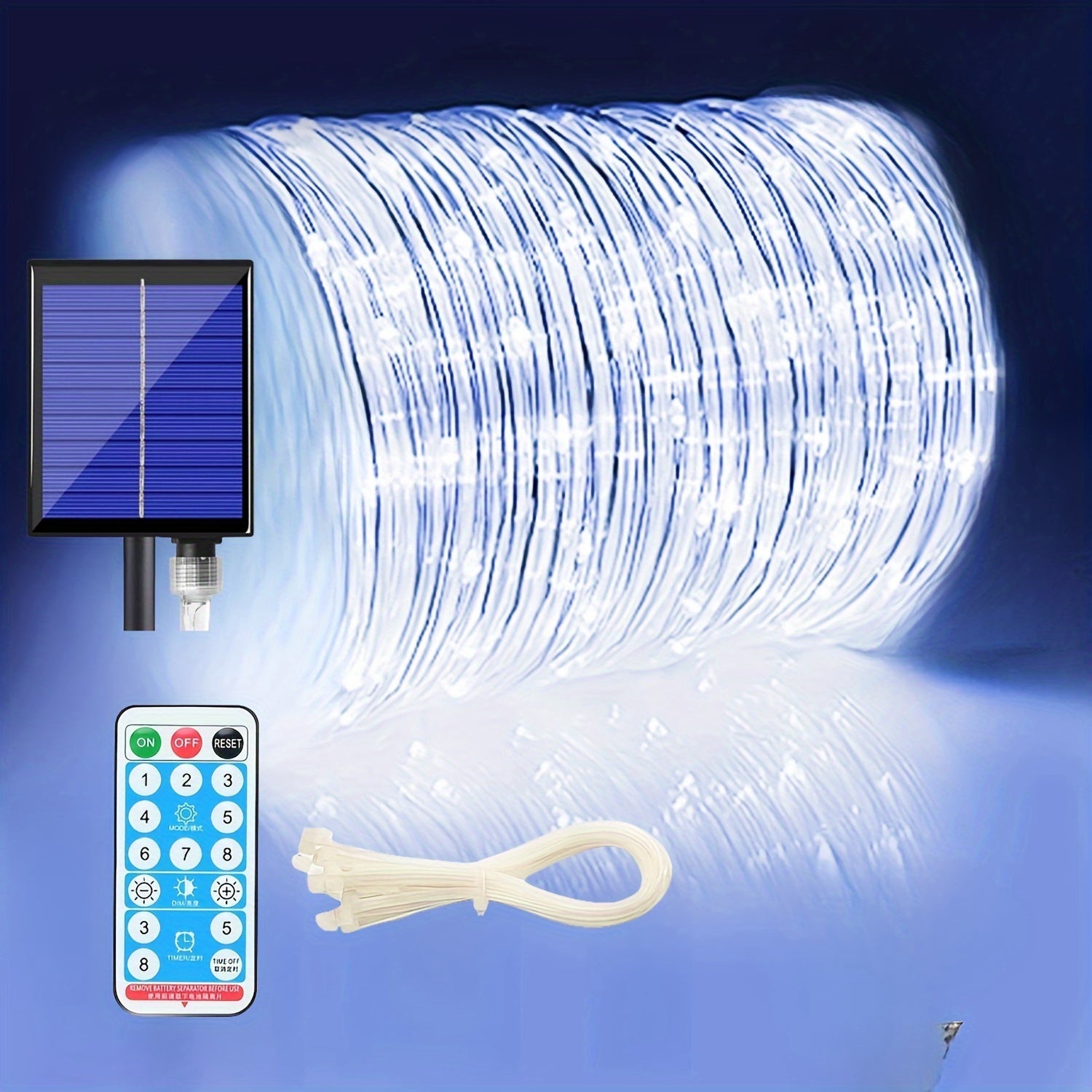 30m 300 Lights Ultra-Long Tube 2024 New Product – Remote Control Solar High Brightness – Tube Light Holiday Decoration Light, Outdoor Lighting, Solar-Powered Lighting, Decorative Lights, Solar Rope Lights, Solar String Li