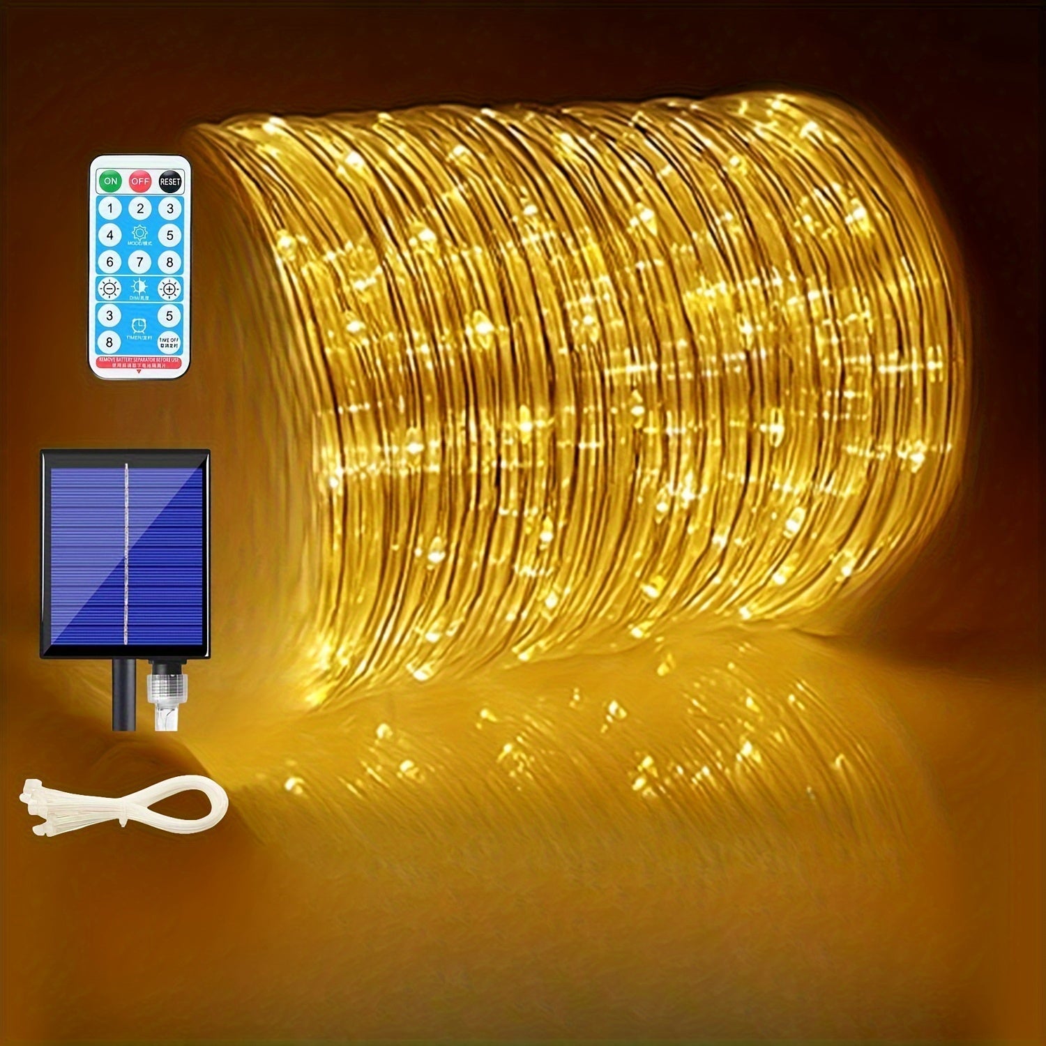 30m 300 Lights Ultra-Long Tube 2024 New Product – Remote Control Solar High Brightness – Tube Light Holiday Decoration Light, Outdoor Lighting, Solar-Powered Lighting, Decorative Lights, Solar Rope Lights, Solar String Li