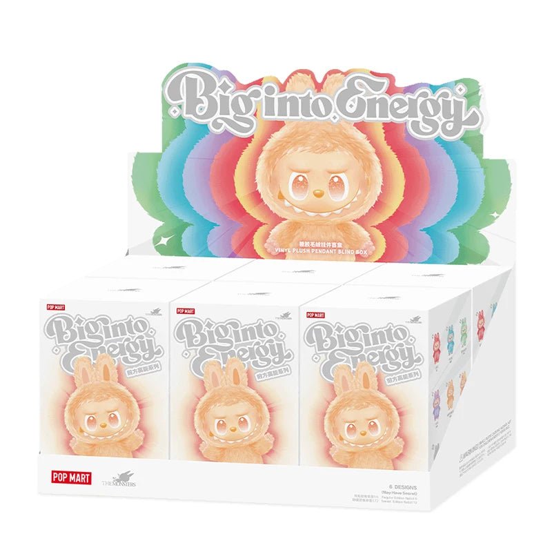 POP MART THE MONSTERS Big into Energy Series-Vinyl Plush Pendant Blind Box 1PC/6PCS Mystery Box Limited to 2pcs/2sets per order