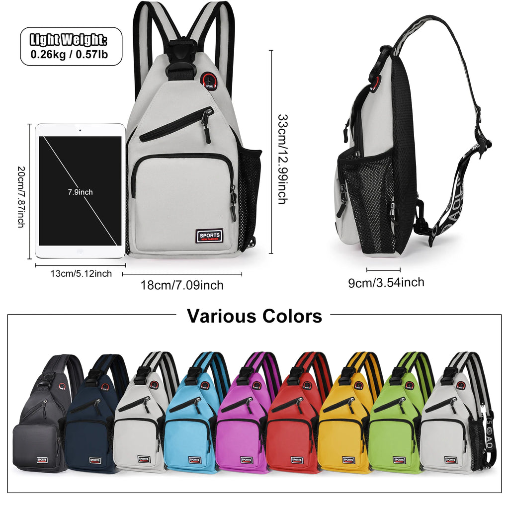 Women Chest Bags Adjustable Backpack and Single Shoulder Bag With Earphone Hole Girl Small Sports Travel Messenger Oxford Bag
