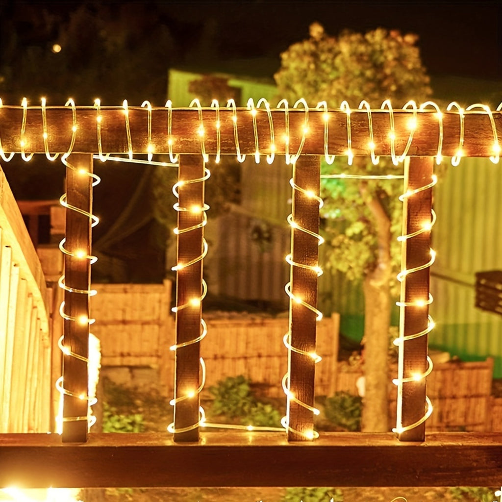 30m 300 Lights Ultra-Long Tube 2024 New Product – Remote Control Solar High Brightness – Tube Light Holiday Decoration Light, Outdoor Lighting, Solar-Powered Lighting, Decorative Lights, Solar Rope Lights, Solar String Li